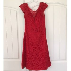 LulaKate Red Lace Dress
